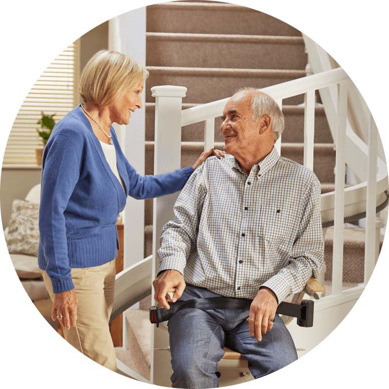 installing acorn straight stairlift in a new Jersey home